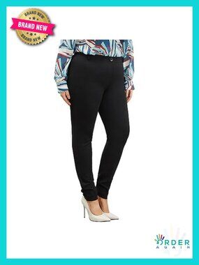 Plus Size High Waisted Skinny-Leg Dress Pants - Stretch Business Casual Slacks